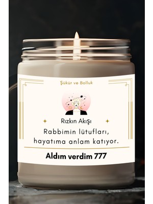 Dodo Candles Rızkın Akışı | Aldım Verdim 777 Enerjisi | Sandal Ağacı Kokulu Mum | Meditasyon Mumları Mk-111