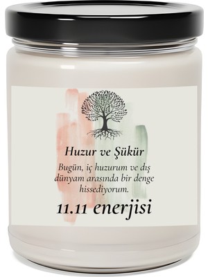 Dodo Candles Huzur Ve Şükür | 11.11 Enerjisi | Çilek Kokulu Mum | Meditasyon Mumları Mk-216