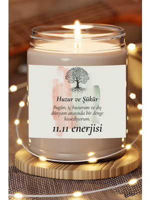 Dodo Candles Huzur Ve Şükür | 11.11 Enerjisi | Çilek Kokulu Mum | Meditasyon Mumları Mk-216