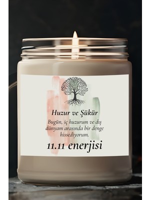 Dodo Candles Huzur Ve Şükür | 11.11 Enerjisi | Çilek Kokulu Mum | Meditasyon Mumları Mk-216