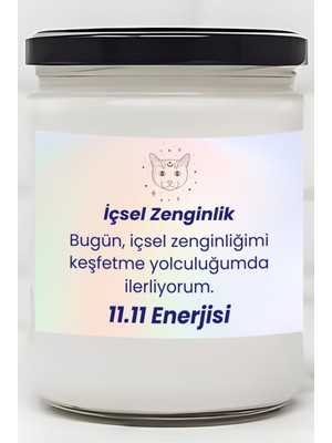 Dodo Candles Içsel Zenginlik | 11.11 Enerjisi | Vanilya Kokulu Mum | Meditasyon Mumları Mk-124