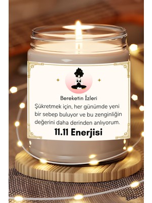 Dodo Candles Bereketin Izleri | 11.11 Enerjisi | Vanilya Kokulu Mum | Meditasyon Mumları Mk-193