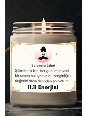 Dodo Candles Bereketin Izleri | 11.11 Enerjisi | Vanilya Kokulu Mum | Meditasyon Mumları Mk-193