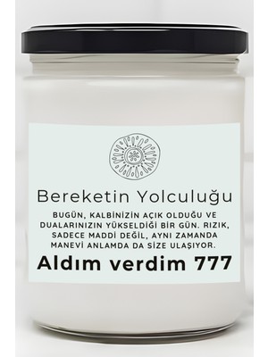 Dodo Candles Bereketin Yolculuğu | Aldım Verdim 777 | Ylang Ylang Kokulu Mum | Meditasyon Mumları Mk-205