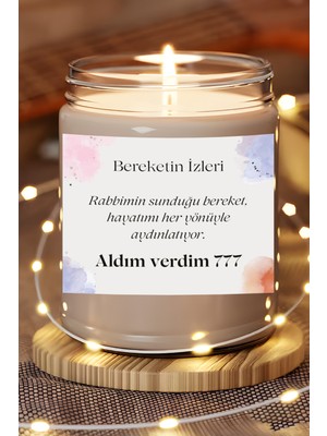 Dodo Candles Bereketin Izleri | Aldım Verdim 777 | Lavanta Kokulu Mum | Meditasyon Mumları Mk-258