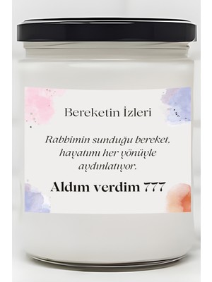 Dodo Candles Bereketin Izleri | Aldım Verdim 777 | Lavanta Kokulu Mum | Meditasyon Mumları Mk-258