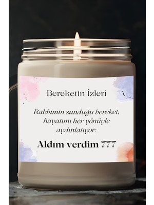 Dodo Candles Bereketin Izleri | Aldım Verdim 777 | Lavanta Kokulu Mum | Meditasyon Mumları Mk-258