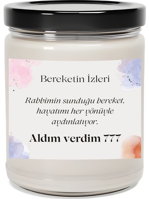 Dodo Candles Bereketin Izleri | Aldım Verdim 777 | Lavanta Kokulu Mum | Meditasyon Mumları Mk-258