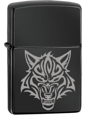 Market66 Kızgın Alfa Kurt Yüz Figür Lazer Silinmez Resimli Benzinli Çakmak Isim Yazılabilir Hediyelik