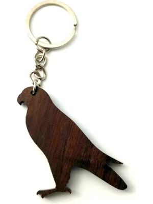 Market66 Kartal Başı Ahşap Anahtarlık Güçlü Kuş Figür Tahta 7cm