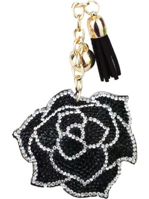 Omark Cotton Black Rose Anahtarlık