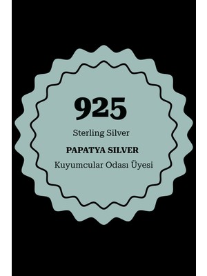 Papatya Silver 925 Ayar Gümüş Gold-Rose Kaplama Rüya Serisi Cam Boyalı Ayyıldız Türkiye Haritası Kolye