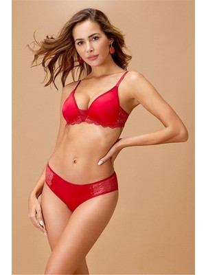 Nurteks 4437 Destekli Sütyen Külot Takım-Bordo