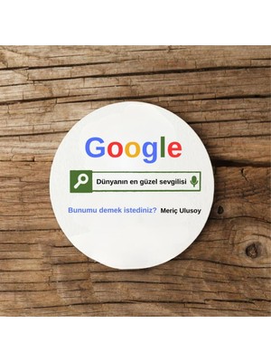 Çılgıntrend Kişiye Özel Google Tasarım Esprili Mdf Bardak Altlığı 1 Adet