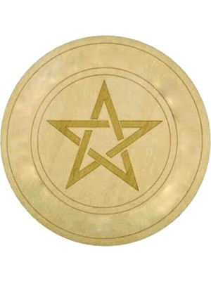 Market66 Sade Yıldızlı Ahşap Kehanet Tahmin Tahtası Dekoru Boşluklu Spritüal Tahmin Levhası 20CM