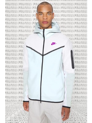 Nike Sportswear Tech Fleece Full Zip Hoodie Fermuarlı Kapüşonlu Sweatshirt Mavi