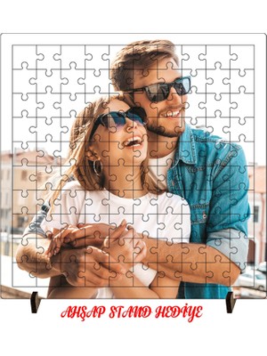 Dnslgrup Kişiye Özel Fotoğraflı 100 Parça Ahşap Puzzle