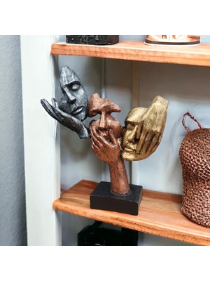 Alin Sanat Heykel Dekoratif Soyut Mask Heykeli - Modern Ev Dekoru Biblo