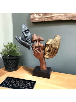 Alin Sanat Heykel Dekoratif Soyut Mask Heykeli - Modern Ev Dekoru Biblo