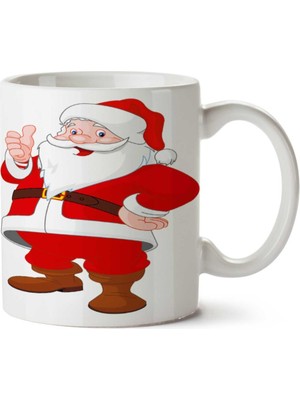 Noel Baba Yıl Başı Iki Tarafı Baskılı Kupa Bardak