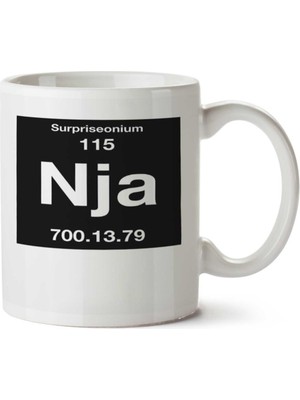 Sürpriz Element Periyodik Cetvel Iki Tarafı Baskılı Kupa Bardak