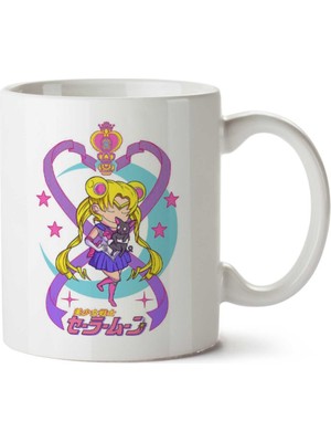 Sailor Moon And Luna Iki Tarafı Baskılı Kupa Bardak