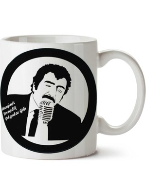 Art Hediye Müslüm Gürses Müslüm Baba Iki Tarafı Baskılı Kupa Bardak