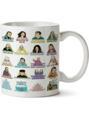 Erdal Bakkal Sözler Replikler Iki Tarafı Baskılı Kupa Bardak