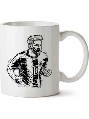 Lionel Messi Iki Tarafı Baskılı Kupa Bardak