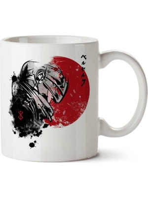 Berserk Red Sun Guts Iki Tarafı Baskılı Kupa Bardak