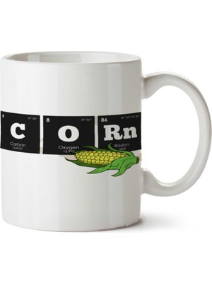 Corn Mısır Periyodik Cetvel Iki Tarafı Baskılı Kupa Bardak