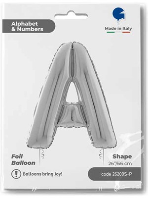Folyo Harf A Gümüş 26 Inc 66 cm GRABO