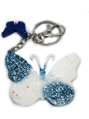 Ocean Pole Beyaz Kelebek Anahtarlık