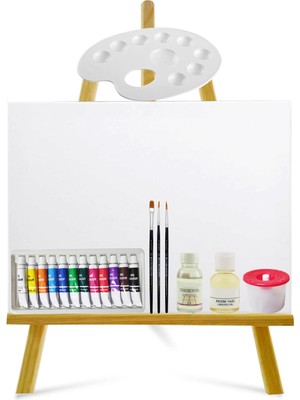 Acuto Ekonomik Yağlı Boya Başlangıç Seti 25X35 cm Tuval Seti