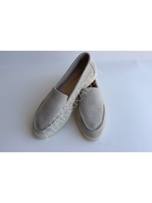 Ayakkabım Official Hakiki Deri Açık Bej Kadın Günlük Ayakkabı Loafer Makosen Babet Beden 40 Renk Açık Bej