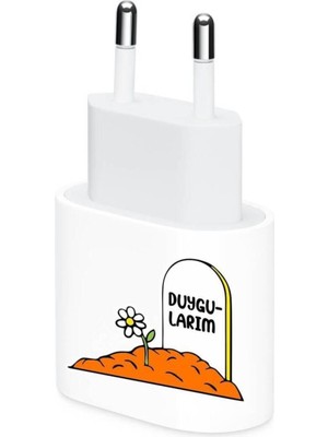 Hediyene Bak Mezar Taşı Duygularım Şarj Aleti Kaplaması 2 Adet Tüm Modeller Için Uygundur