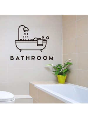 Hediyene Bak Banyo Için Bathroom Dekoratif Duvar Sticker