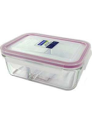 Glasslock 2 Bölmeli Cam Saklama Kabı 670 ml