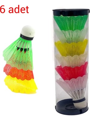 Ceydef Sport Plastik Mantar Başlı Badminton Topu 1 Kutu 6 Adet