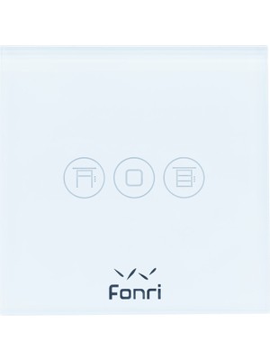 Fonri WF3-EL3-0201-04 Wıfı Kablosuz Akıllı Dokunmatik Perde Panjur Duvar Anahtarı