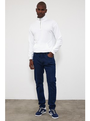 Vena Erkek Smith Dark Blue Tapered Fit Jogger Jean Pantolon