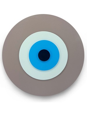 Ennea Art Minimalist Dantel Nazar Boncuğu El Yapımı Ahşap Büyük Nazarlık 20 cm Hediyelik Eşya