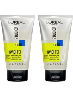 L'Oréal Paris Loreal Paris 24 Saat Tutucu Güçlü Saç Jölesi - Studio Line Invisi Fix 150 Ml No: 6 X2 Adet