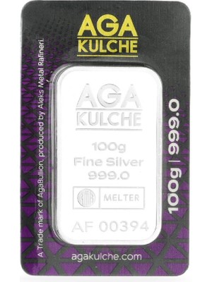 AgaKulche 100 Gram Külçe Gümüş (999.0)