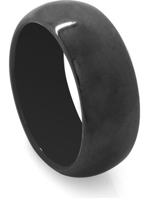 Tesbihname Metalik Gri Renkli Hematit Doğaltaş Erkek Yüzük (17 Ölçü)