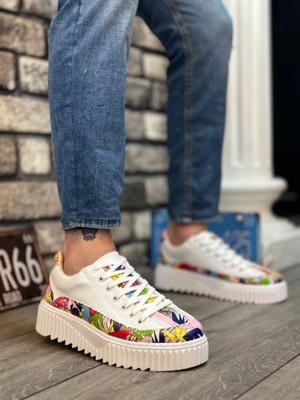 BOA BA0801 Boa Yüksek Taban Renk Desenli Erkek Spor Ayakkabı
