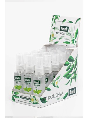 Emek Gliserinli Kolonya  Yeşil Çay 45 ml Sprey Ekonomik Paket - 15 Adet