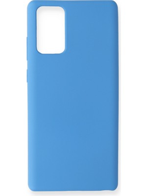Newface Samsung Galaxy Note 20 Kılıf Nano Içi Kadife  Silikon - Mavi