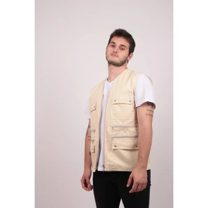 Gambia Outdoor's Erkek Tümrenkler Yazlık Kumaş Avcı Yelek Çok Cepli Baba Büyük Beden Rahat Battal