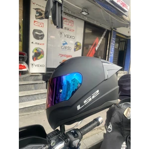 Rapıd Mat Siyah Kask - Gökkuşağı Vizör + Spoiler